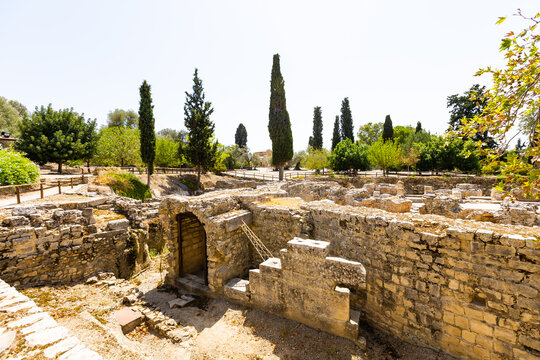 The Praetorium, ancient Roman era ruins at Gortyna of Crete island in Greece.