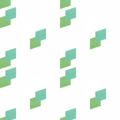 Abstract seamless pattern green watercolor rhombus,
rectangle. Hand drawn painting, modern rhomb geometric background. Watercolour grunge geometrical diamond shaped texture for wrapping, textile