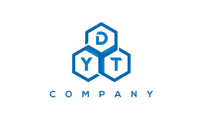 DYT three letters creative polygon hexagon logo	