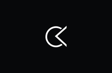 CK ,KC ,C ,K Letter Logo Design with Creative Modern Trendy Typography