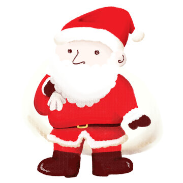 recommend clip art: Santa Claus with a bag of presents Christmas