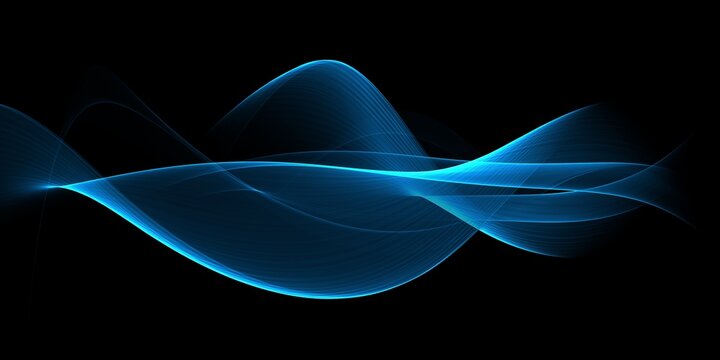 Color light blue abstract transparent gradient waves design © gojalia