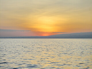 Sunset in Lovina Beach, Bali, Indonesia