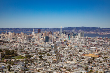 Fototapeta na wymiar view to skyline of San Francisco