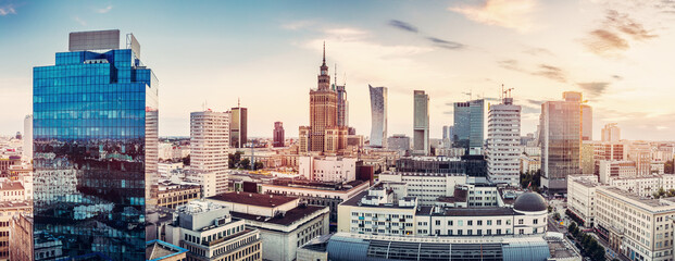 Fototapeta Warsaw, Poland panorama obraz