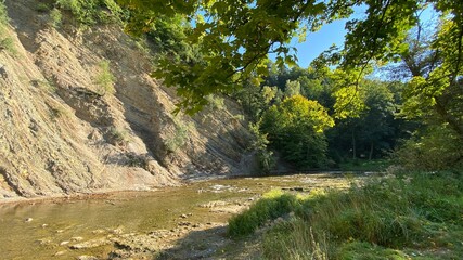 Olza Wall at the gorge of the Wislok River