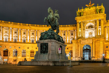 Fototapeta na wymiar Hofburg, Hapsburg royal palace in Vienna, Austria