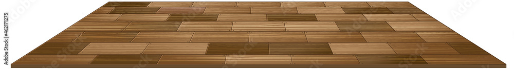 Sticker floor tiles with wooden pattern on white background