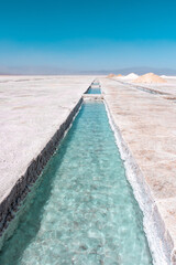 View of the Great Salt Flats (Salinas Grandes) located in the northwest part of Argentina