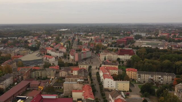 Aerial view of the Sovetsk town