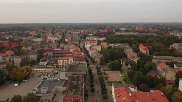 Aerial view of the Sovetsk town