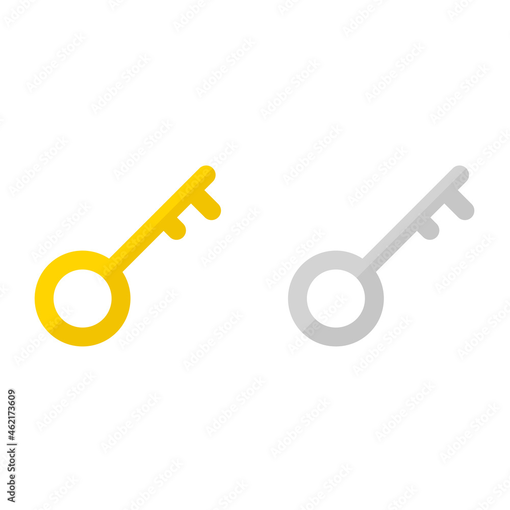 Sticker key flat icon