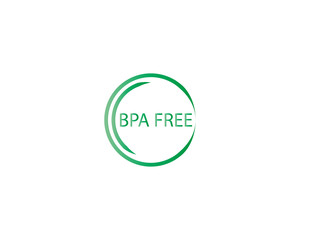 Bpa free, label, eco icon. Vector illustration. flat design.