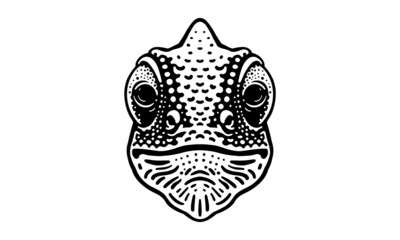 chameleon logo on white background © Janja