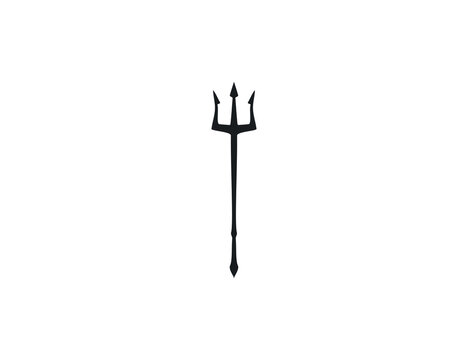 Hell, instrument, trident icon on white background. Vector illustration.