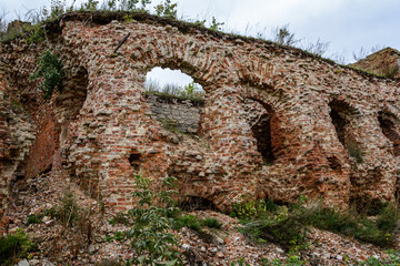 Ruins of St. John's Cathedral in 1828. Monument to the defense of the fortress 1941 -1943 during...