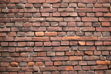 Red brick wall texture background