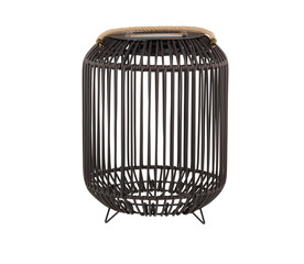 LED hanging rope lamp isolated on white background with cut out have clipping path