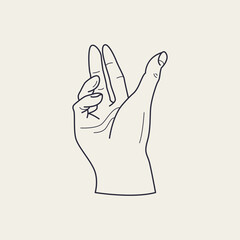 Alchemy esoteric mystical magic celestial talisman line icon. Spiritual occultism object. Liine geometric badge.