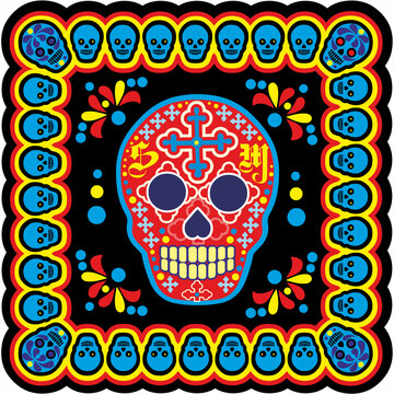 Holy Death, Day of the Dead, mexican sugar skull, vintage design t shirts
