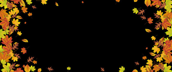 Header Harvest Foliage Black Autumn