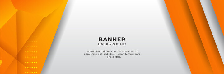 Modern gradient orange and yellow abstract banner background design template