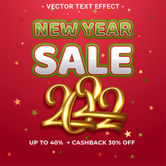 Happy New year super sale banner template with gold theme design
