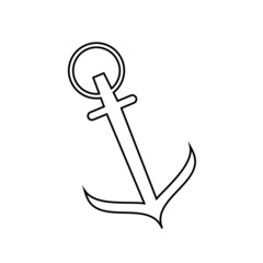 Anchor outline icon. Vector isolated clip art