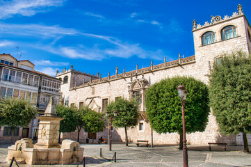 Obraz premium Casa del Cordón de estilo gótico siglo XV en la plaza de la Libertad en Burgos, España