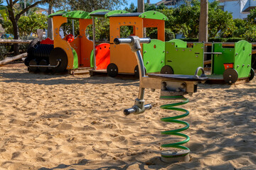 Games and swings in a playground