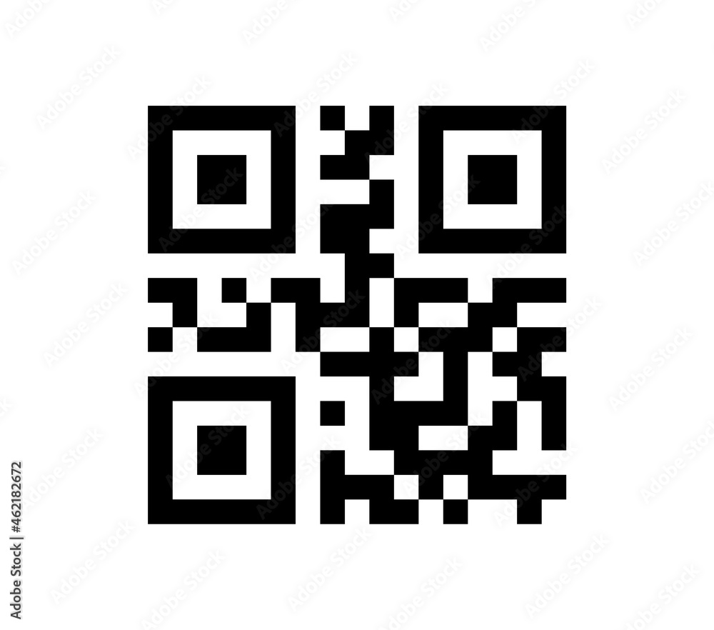 Poster sample of qr code. qr code for scanned with smartphone. vector