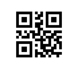 Sample of QR code. QR Code for scanned with smartphone. Vector