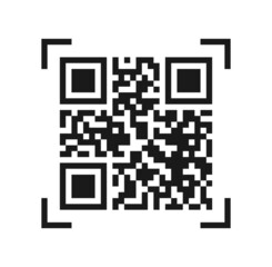 Sample of QR code. QR Code for scanned with smartphone. Vector