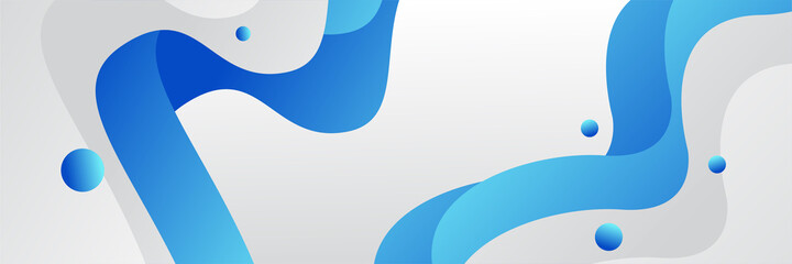 Conference vector template. Abstract dotted blue background for IT conference invitation, business meeting. Banner for social media announcement