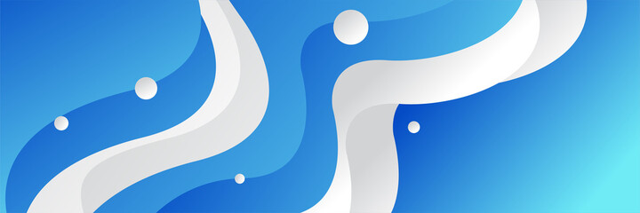 Conference vector template. Abstract dotted blue background for IT conference invitation, business meeting. Banner for social media announcement