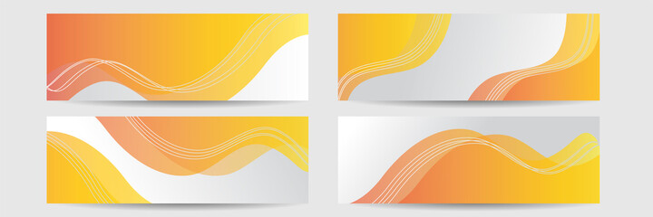 Orange background design banner vector illustration