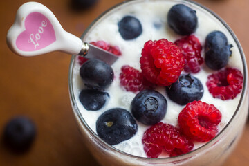 Ice cream with berries