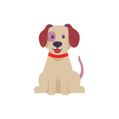 lovely puppy dog vector illustration design on white background