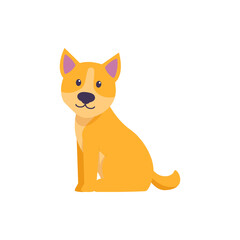 pet dog sit down vector illustration design on white background