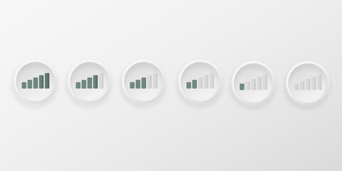 Mobile Phone System Icons set, vector, flat