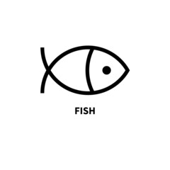 Fish logo, isolated symbol