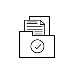 Documents icon vector. report illustration sign. analysis symbol or logo.