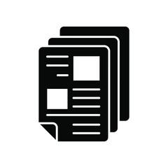 Documents icon vector. report illustration sign. analysis symbol or logo.