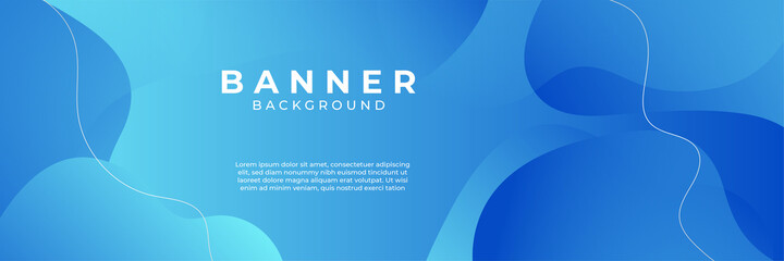 Modern blue digital technology abstract banner background. Futuristic, engineering, technology background. Futuristic digital science technology concept for web banner template or brochure