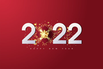 Fototapeta na wymiar 2022 background happy new years.