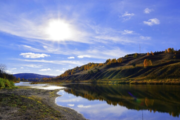 Mount Kolomagina (Kolymaga) and the village of Posad on the banks of the Sylva River