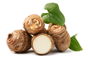 Taro on a white background