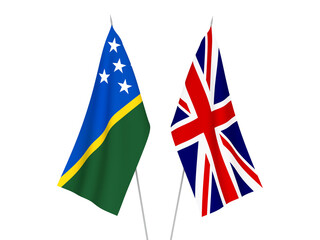 Great Britain and Solomon Islands flags