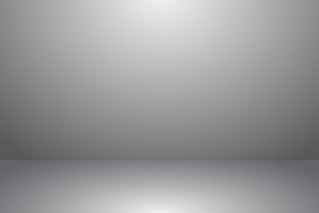Abstract background. The studio space is empty. With a smooth and soft gray color.