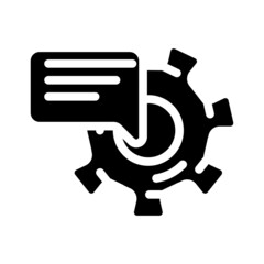 support communication glyph icon vector. support communication sign. isolated contour symbol black illustration